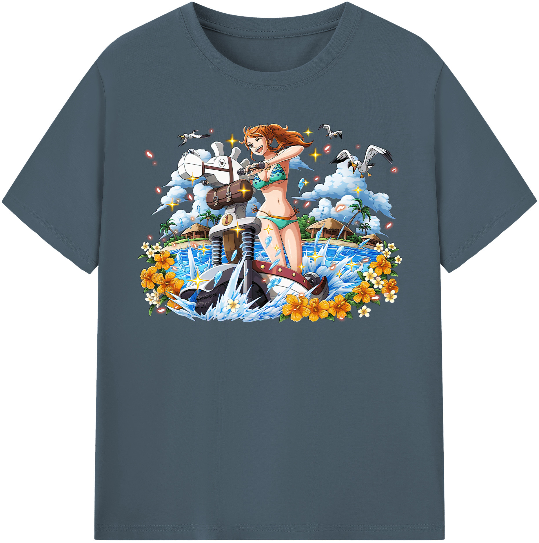 ワンピース ナミ ONE PIECE Nami 綿100％半袖Tシャツ（フロントプリント）